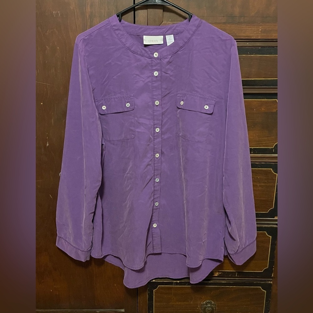 Chico's Purple Blouse Size 2